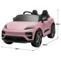 Kahuna Pink Porsche Macan Turbo EV Kids Ride On Car 12V Electric Car thumbnail 3