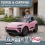 Kahuna Pink Porsche Macan Turbo EV Kids Ride On Car 12V Electric Car thumbnail 7