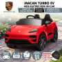 Kahuna Red Porsche Macan Turbo EV Kids Ride On Car 12V Electric Car thumbnail 1