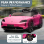 Kahuna Porsche Taycan Turbo S Kids Electric Ride On Car w/Remote Control 90W Four Wheel Suspension 2 Seater w/Seat Belt thumbnail 8