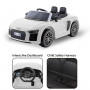 R8 Spyder Audi Licensed Kids Electric Ride On Car Remote Control White thumbnail 7