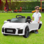 R8 Spyder Audi Licensed Kids Electric Ride On Car Remote Control White thumbnail 8