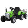 Kahuna MX-611 Kids Electric Ride On Tractor Trailer Car Green Grey thumbnail 1