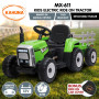 Kahuna MX-611 Kids Electric Ride On Tractor Trailer Car Green Grey thumbnail 2