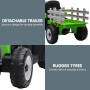 Kahuna MX-611 Kids Electric Ride On Tractor Trailer Car Green Grey thumbnail 7