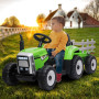 Kahuna MX-611 Kids Electric Ride On Tractor Trailer Car Green Grey thumbnail 10