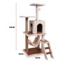 Furtastic 125cm Cat Tree Scratching Post - Beige thumbnail 5