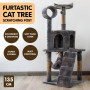 Furtastic 135cm Cat Tree Scratching Post - Dark Grey thumbnail 6