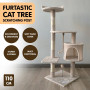 Furtastic 110cm Cat Tree Scratching Post - Beige thumbnail 7