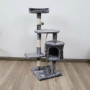 Furtastic 110cm Cat Tree Scratching Post - Silver Grey thumbnail 5