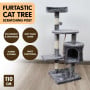 Furtastic 110cm Cat Tree Scratching Post - Silver Grey thumbnail 6