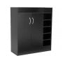 Sarantino 21 Pairs Shoe Cabinet Rack Storage Organiser 80 x 30 x 90cm in Black thumbnail 1