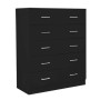 Sarantino Tallboy Dresser 6 Chest Of Drawers Cab 85 x 39.5 x 105 in Black thumbnail 1