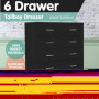 Sarantino Tallboy Dresser 6 Chest Of Drawers Cab 85 x 39.5 x 105 in Black thumbnail 5