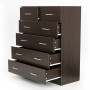 Tallboy Dresser 6 Chest of Drawers Cabinet 85 x 39.5 x 105 - Brown thumbnail 3