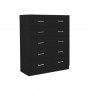 Tallboy Dresser 6 Chest of Drawers Cabinet 85 x 39.5 x 105 - Black thumbnail 1