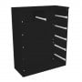 Tallboy Dresser 6 Chest of Drawers Cabinet 85 x 39.5 x 105 - Black thumbnail 3