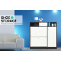 Sarantino Shoe Rack Cabinet Wooden Storage Organiser Shelf Cupboard Drawer thumbnail 6