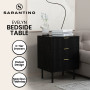 Sarantino Evelyn Bedside Table with 3 Drawers - Black thumbnail 10