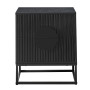 Sarantino Silvia Bedside Table with 2 Drawers and Black Handles thumbnail 2