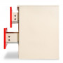 Bedside Table with Drawers MDF Cabinet Storage 51 x 40cm - White Red thumbnail 10