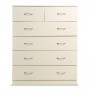 Tallboy Dresser 6 Chest of Drawers Storage Cabinet 85 x 39.5 x 105cm thumbnail 2