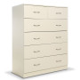 Sarantino Tallboy Dresser 6 Chest Of Drawers Cabinet 85 x 39.5 x 105cm in White thumbnail 1