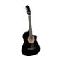 Karrera Childrens 34in Wooden Acoustic Guitar Kids - Black thumbnail 1