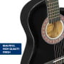 Karrera Childrens 34in Wooden Acoustic Guitar Kids - Black thumbnail 4