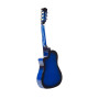 Karrera Childrens 34in Wooden Acoustic Guitar Kids - Blue thumbnail 3