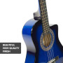Karrera Childrens 34in Wooden Acoustic Guitar Kids - Blue thumbnail 4