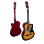 38in Karrera Acoustic Guitar Steel Strings Carry Bag Shoulder Strap Sun Burst thumbnail 4