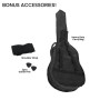 38in Karrera Acoustic Guitar Steel Strings Carry Bag Shoulder Strap Sun Burst thumbnail 5