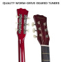 38in Karrera Acoustic Guitar Steel Strings Carry Bag Shoulder Strap Sun Burst thumbnail 7