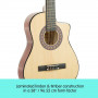 38in Cutaway Acoustic Guitar with guitar bag - Natural thumbnail 4