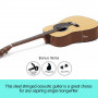 38in Cutaway Acoustic Guitar with guitar bag - Natural thumbnail 6
