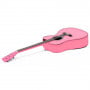 38in Cutaway Acoustic Guitar with guitar bag - Pink thumbnail 1