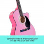 38in Cutaway Acoustic Guitar with guitar bag - Pink thumbnail 2