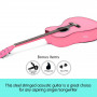 38in Cutaway Acoustic Guitar with guitar bag - Pink thumbnail 5