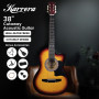 Karrera 38in Pro Cutaway Acoustic Guitar with Bag Strings - Sun Burst thumbnail 4