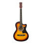 Karrera 38in Pro Cutaway Acoustic Guitar with Bag Strings - Sun Burst thumbnail 1