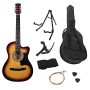 Karrera 38in Pro Cutaway Acoustic Guitar with Bag Strings - Sun Burst thumbnail 3