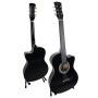 Karrera 38in Pro Cutaway Acoustic Guitar with Carry Bag - Black thumbnail 2