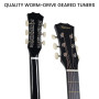 Karrera 38in Pro Cutaway Acoustic Guitar with Carry Bag - Black thumbnail 8