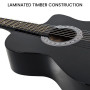 Karrera 38in Pro Cutaway Acoustic Guitar with Carry Bag - Black thumbnail 9