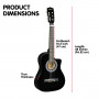Karrera 38in Pro Cutaway Acoustic Guitar with Carry Bag - Black thumbnail 6