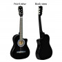 Karrera 38in Pro Cutaway Acoustic Guitar with Carry Bag - Black thumbnail 5