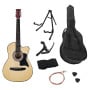 38in Pro Cutaway Acoustic Guitar with guitar bag - Natural thumbnail 3