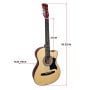 38in Pro Cutaway Acoustic Guitar with guitar bag - Natural thumbnail 5