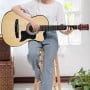 38in Pro Cutaway Acoustic Guitar with guitar bag - Natural thumbnail 10